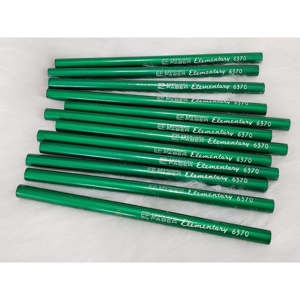 12 Piece Vintage Eberhard Faber Elementary School Pencils 6370 Oversized